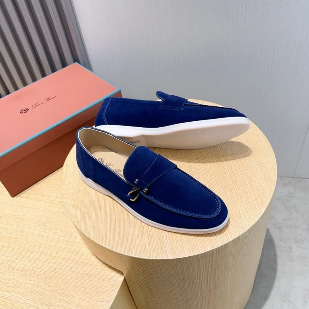 Men's Men's Shoes💰Men's Shoes💰440💰[loro piana] Couple's Style - The new moccasins are made of water-repellent treated suede uppers with rubber soles, a classic. The complex craftsmanship and meticulous structure make the shoes light and soft, allowing you to walk comfortably and freely. Perfect for wearing at the beach or out in the water during the summer. Women’s size: 35-40 Men’s size: 38-45